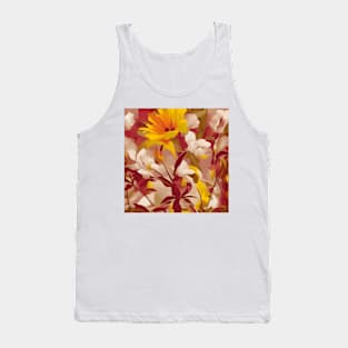 Floral in Yellow and White Tank Top